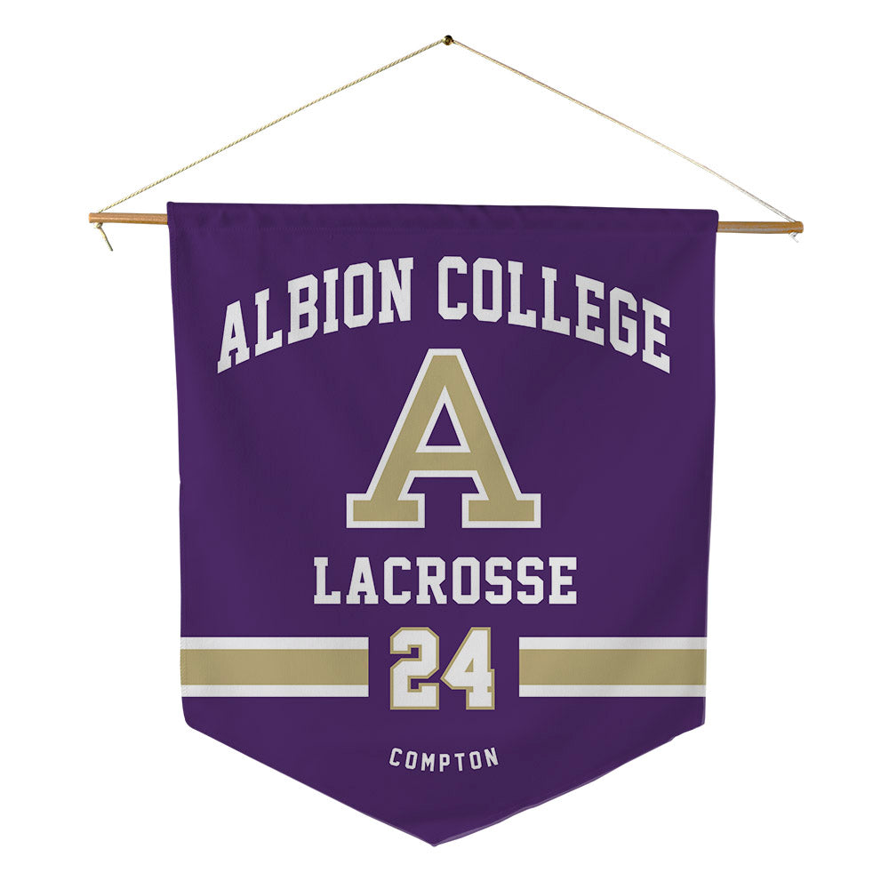 Albion - NCAA Men's Lacrosse : Matthew Compton - Pennant - 18" x 21"-0