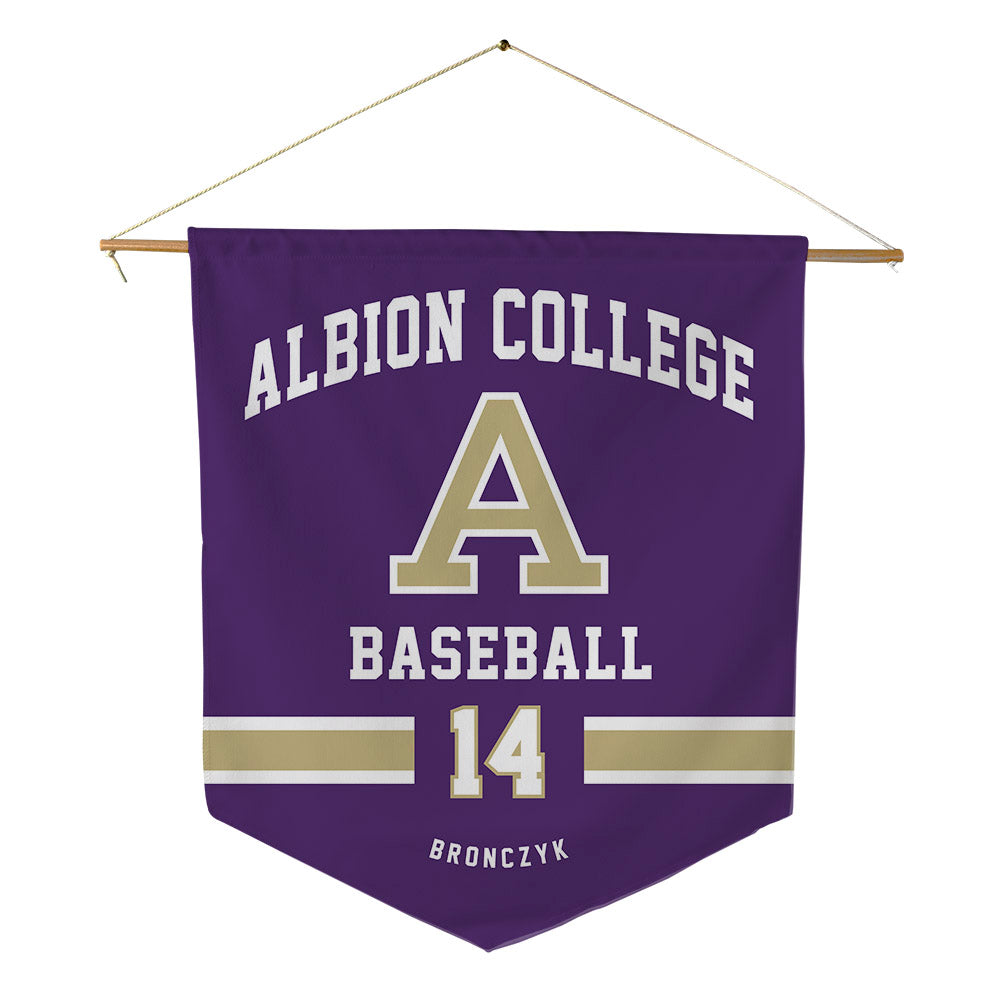 Albion - NCAA Baseball : Tyler Bronczyk - Pennant - 18" x 21"-0