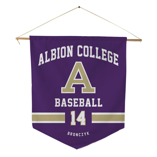 Albion - NCAA Baseball : Tyler Bronczyk - Pennant - 18" x 21"-0