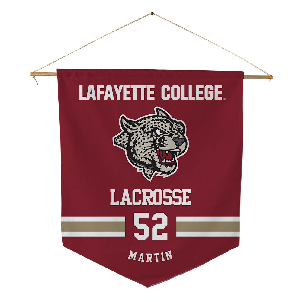 Lafayette College - NCAA Men's Lacrosse : Lowen martin - Pennant - 18" x 21"-0
