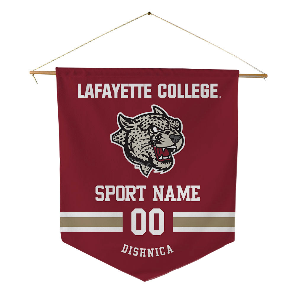 Lafayette College - NCAA Men's Soccer : Samir Dishnica - Pennant - 18" x 21"-0