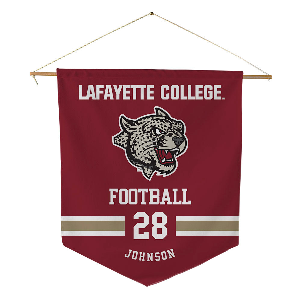 Lafayette College - NCAA Football : Xavier Johnson - Pennant - 18" x 21"-0