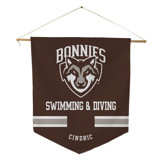 St. Bonaventure - NCAA Men's Swimming & Diving : Goran Cindric - Pennant - 18" x 21"-0