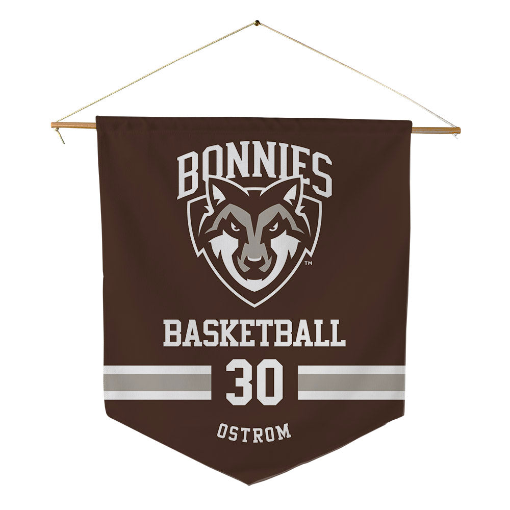 St. Bonaventure - NCAA Men's Basketball : Broek Ostrom - Pennant - 18" x 21"-0