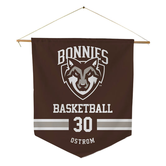 St. Bonaventure - NCAA Men's Basketball : Broek Ostrom - Pennant - 18" x 21"-0
