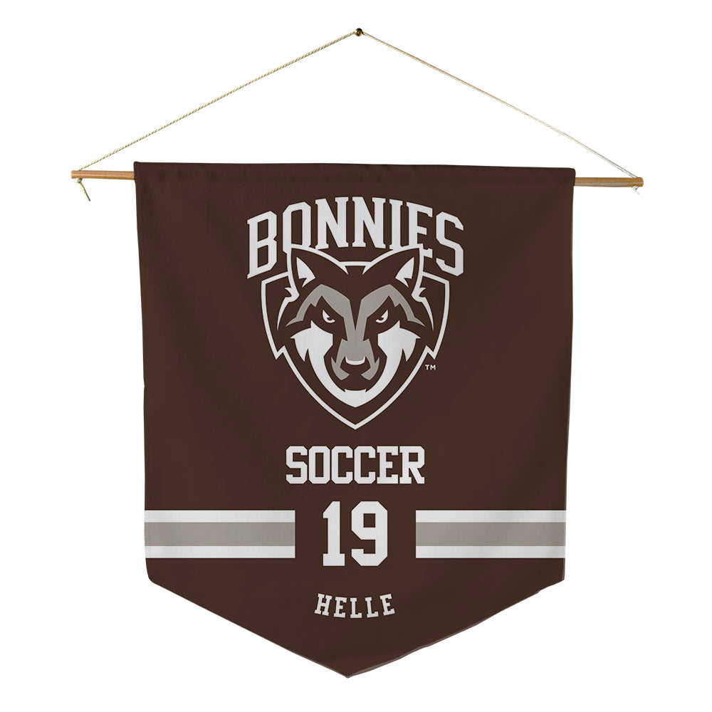 St. Bonaventure - NCAA Men's Soccer : Daniel Helle - Pennant - 18" x 21"-0