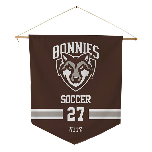 St. Bonaventure - NCAA Men's Soccer : Harrison Nitz - Pennant - 18" x 21"-0