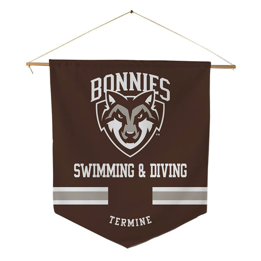 St. Bonaventure - NCAA Men's Swimming & Diving : Luigi Termine - Pennant - 18" x 21"-0