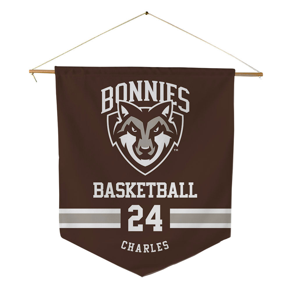 St. Bonaventure - NCAA Men's Basketball : Cayden Charles - Pennant - 18" x 21"-0