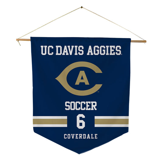 UC Davis - NCAA Women's Soccer : Ava Coverdale - Pennant - 18" x 21"-0