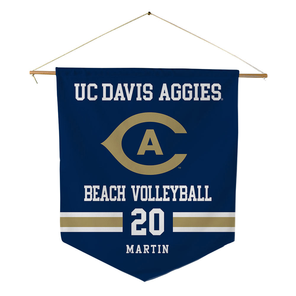 UC Davis - NCAA Beach Volleyball : Kirra Martin - Pennant - 18" x 21"-0