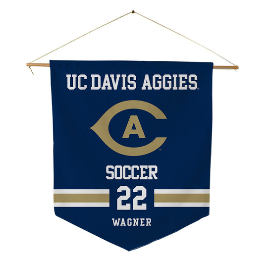 UC Davis - NCAA Women's Soccer : Courtney Wagner - Pennant - 18" x 21"-0