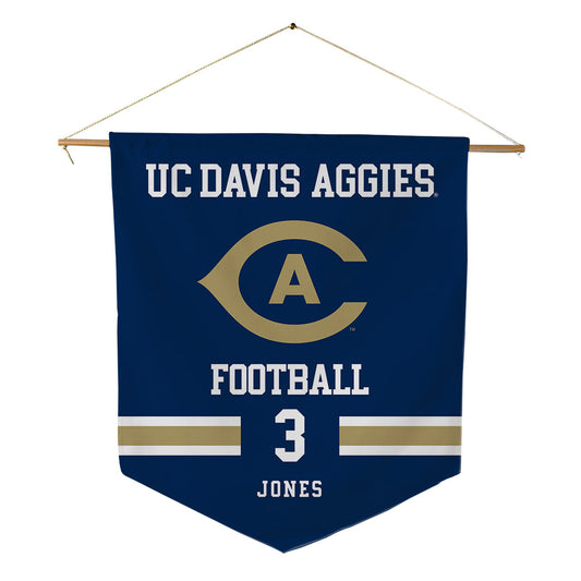 UC Davis - NCAA Football : Zachary Jones - Pennant - 18" x 21"-0