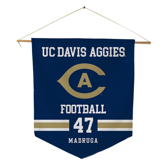 UC Davis - NCAA Football : Macray Madruga - Pennant - 18" x 21"-0