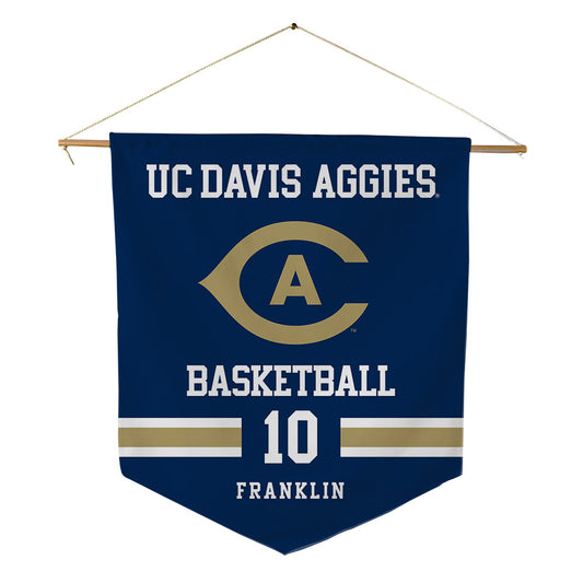 UC Davis - NCAA Men's Basketball : Cj Franklin - Pennant - 18" x 21"-0