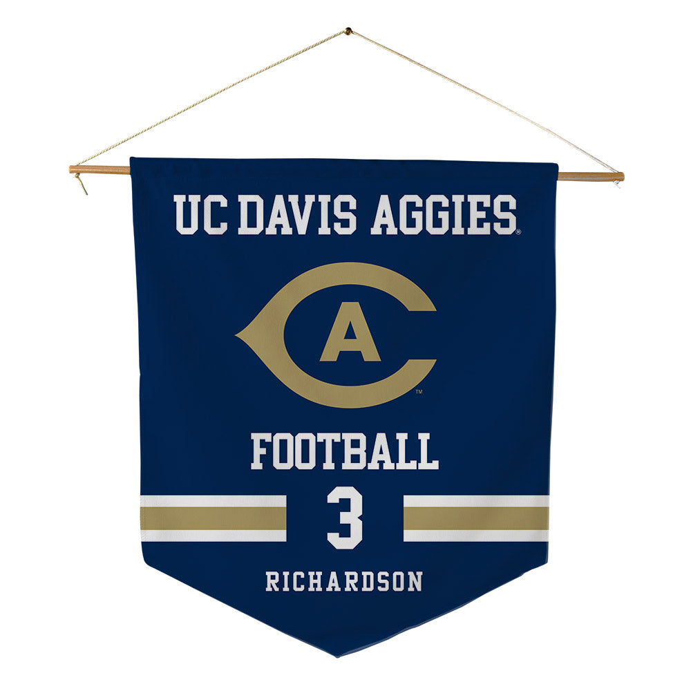 UC Davis - NCAA Football : Ty Richardson - Pennant - 18" x 21"-0
