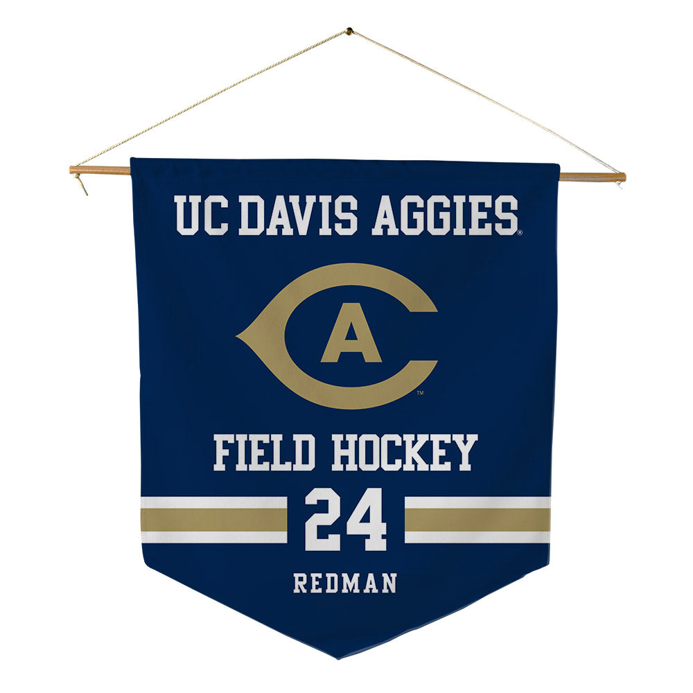 UC Davis - NCAA Women's Field Hockey : Karly Redman - Pennant - 18" x 21"-0