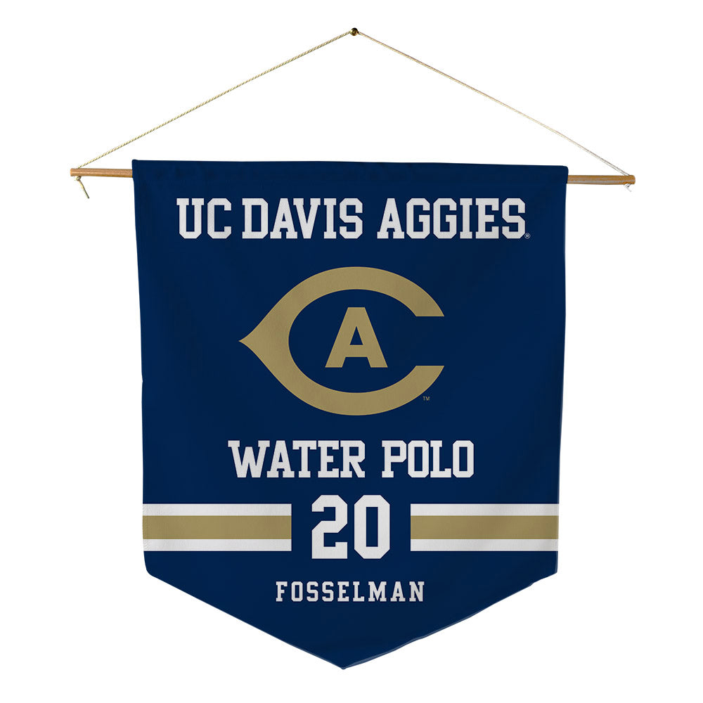 UC Davis - NCAA Men's Water Polo : Will Fosselman - Pennant - 18" x 21"-0