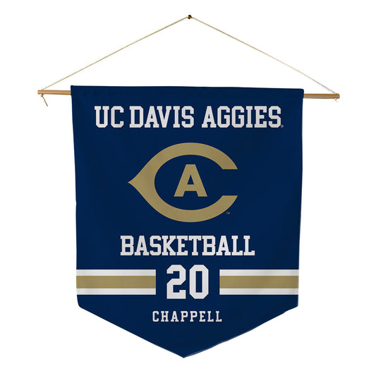 UC Davis - NCAA Men's Basketball : Isaiah Chappell - Pennant - 18" x 21"-0