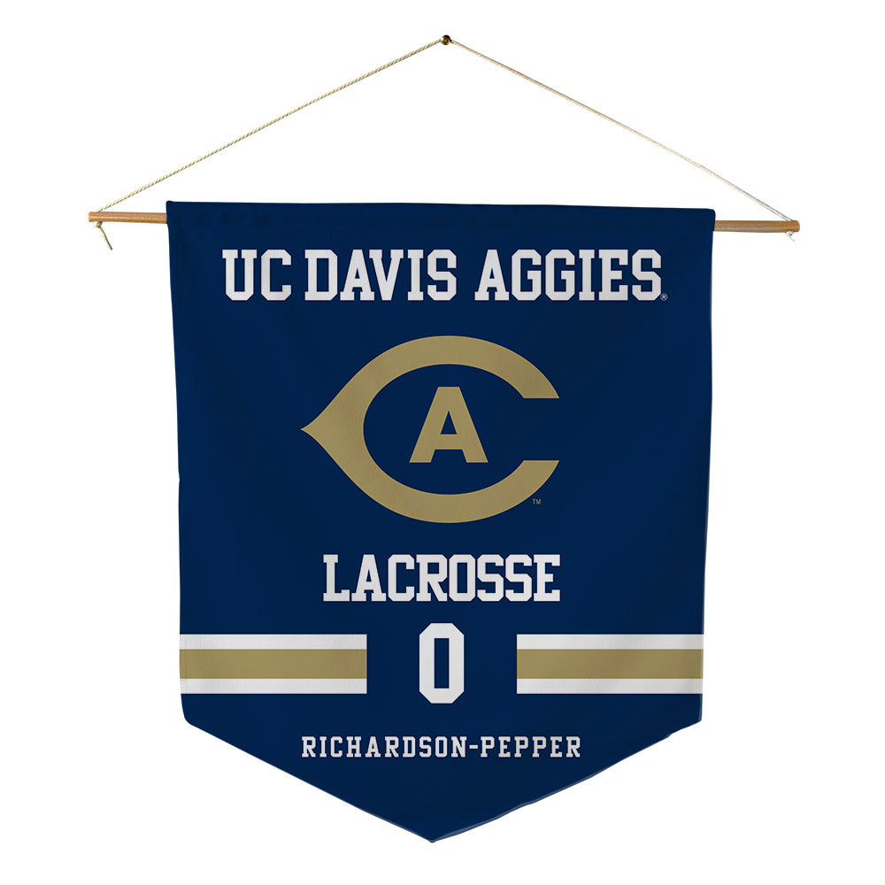 UC Davis - NCAA Women's Lacrosse : Ally Richardson-Pepper - Pennant - 18" x 21"-0