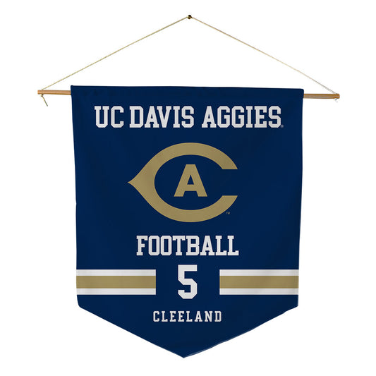 UC Davis - NCAA Football : Treynor Cleeland - Pennant - 18" x 21"-0
