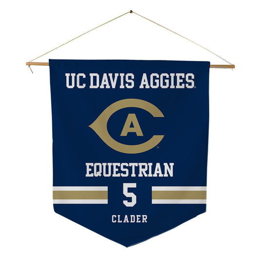 UC Davis - NCAA Equestrian : Mya Clader - Pennant - 18" x 21"-0