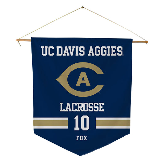UC Davis - NCAA Women's Lacrosse : Jane Fox - Pennant - 18" x 21"-0