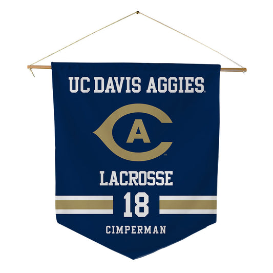 UC Davis - NCAA Women's Lacrosse : Annie Cimperman - Pennant - 18" x 21"-0