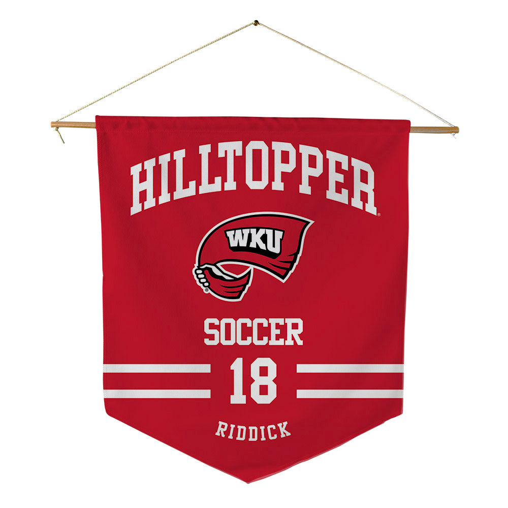 Western Kentucky - NCAA Women's Soccer : Mia Riddick - Pennant - 18" x 21"-0
