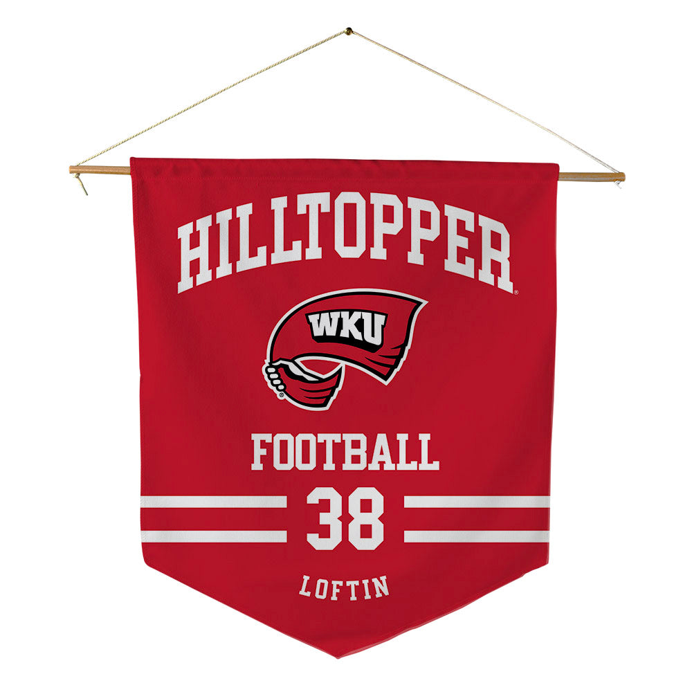 Western Kentucky - NCAA Football : Kennon Loftin - Pennant - 18" x 21"-0