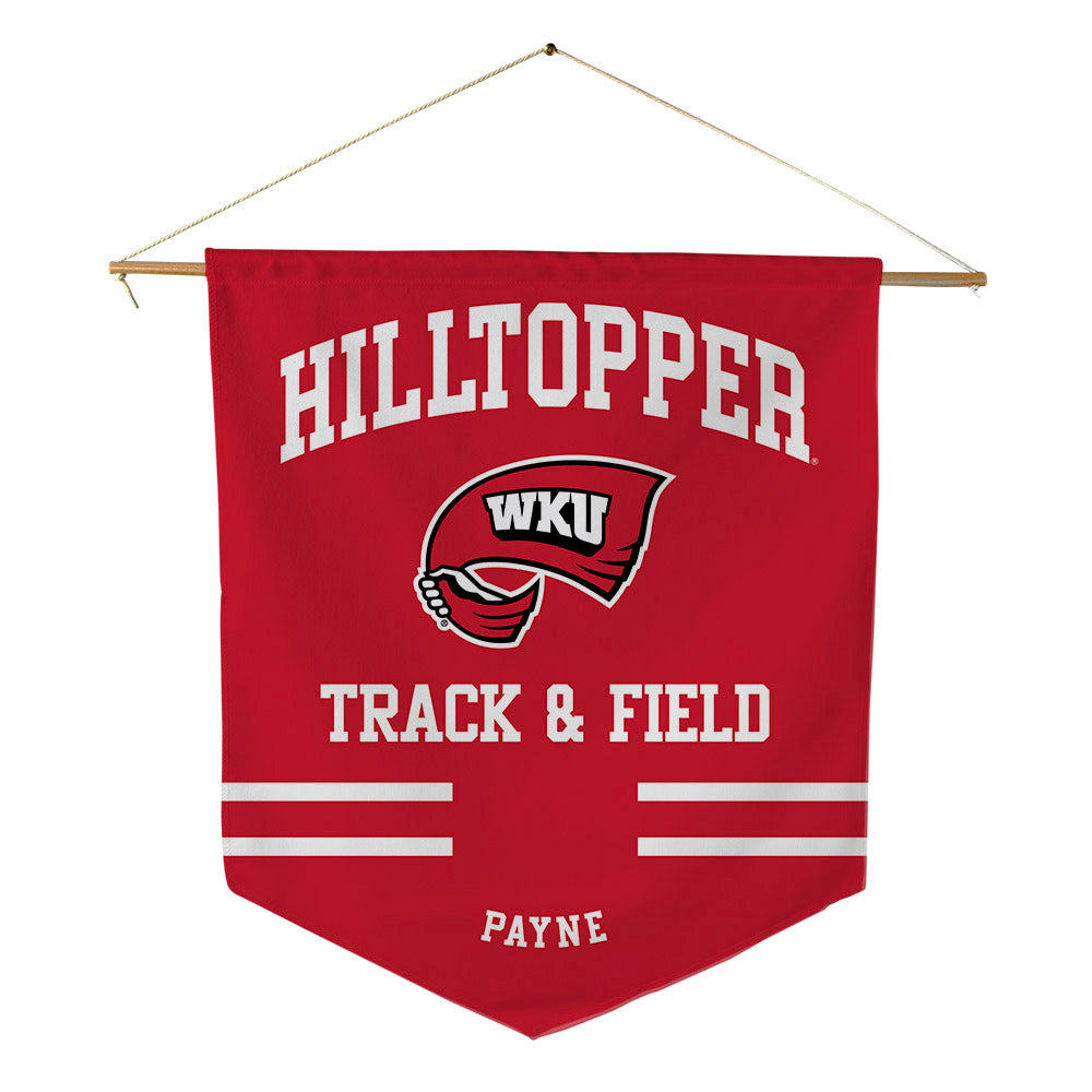 Western Kentucky - NCAA Women's Track & Field : Rachel Payne - Pennant - 18" x 21"-0