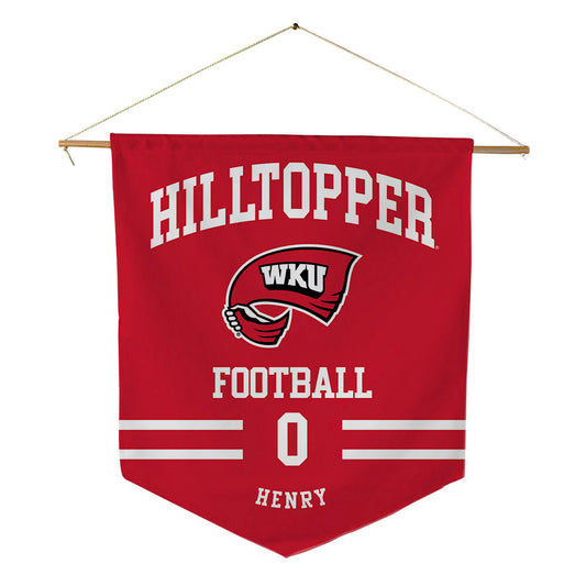 Western Kentucky - NCAA Football : Matthew Henry - Pennant - 18" x 21"-0