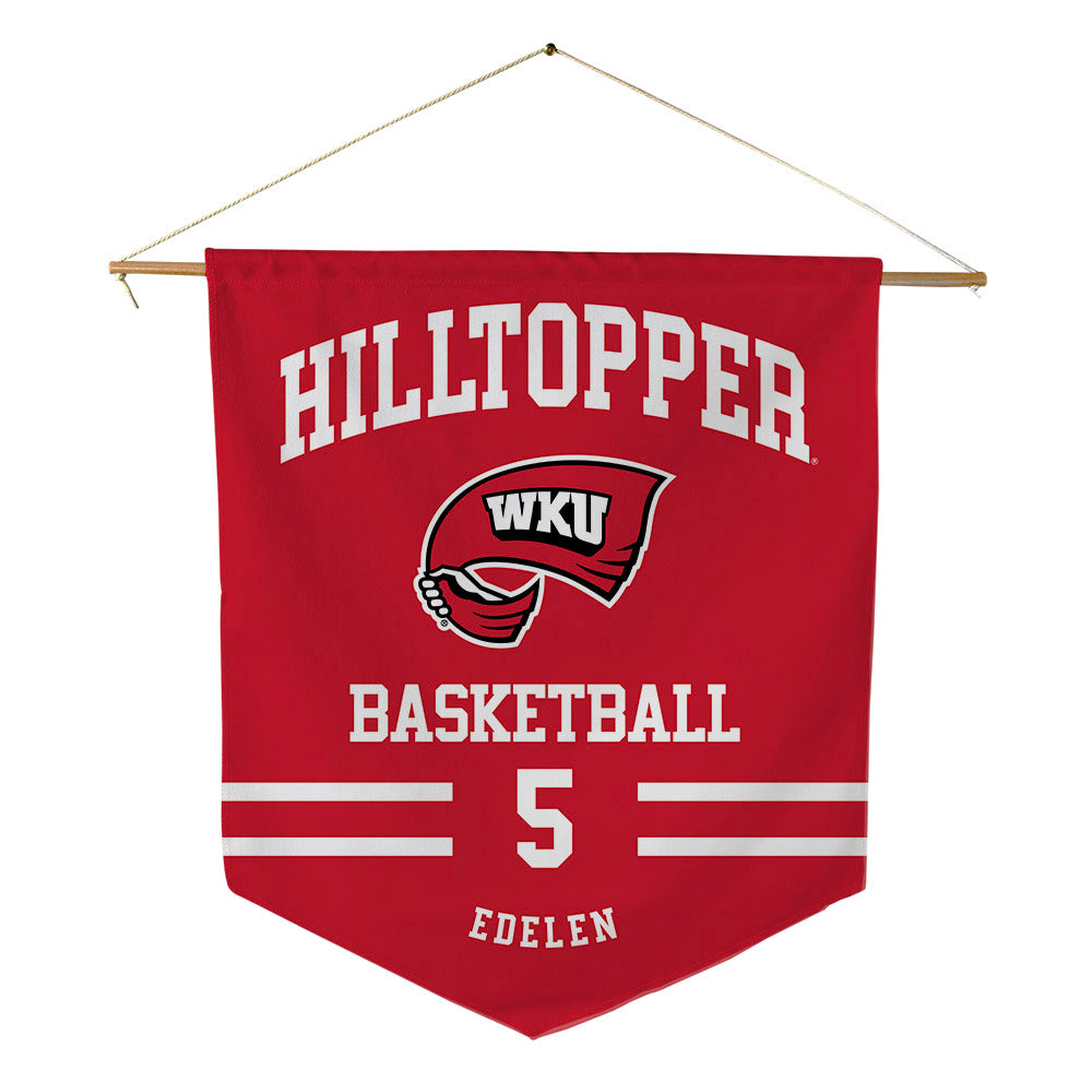 Western Kentucky - NCAA Men's Basketball : Jack Edelen - Pennant - 18" x 21"-0
