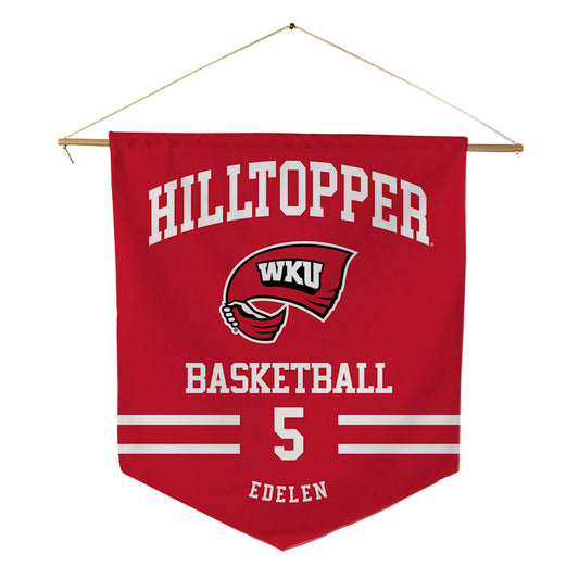 Western Kentucky - NCAA Men's Basketball : Jack Edelen - Pennant - 18" x 21"-0