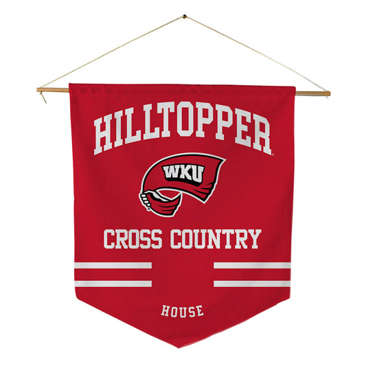Western Kentucky - NCAA Men's Cross Country : Michael House - Pennant - 18" x 21"-0