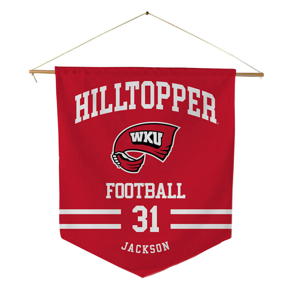 Western Kentucky - NCAA Football : Jalen Jackson - Pennant - 18" x 21"-0