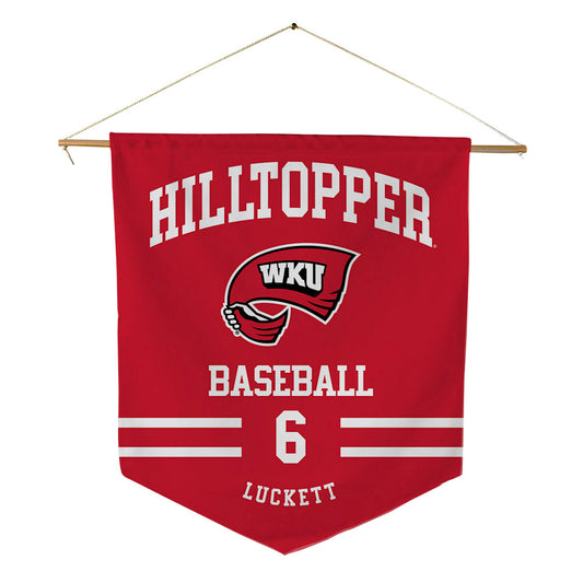 Western Kentucky - NCAA Baseball : Logan Luckett - Pennant - 18" x 21"-0