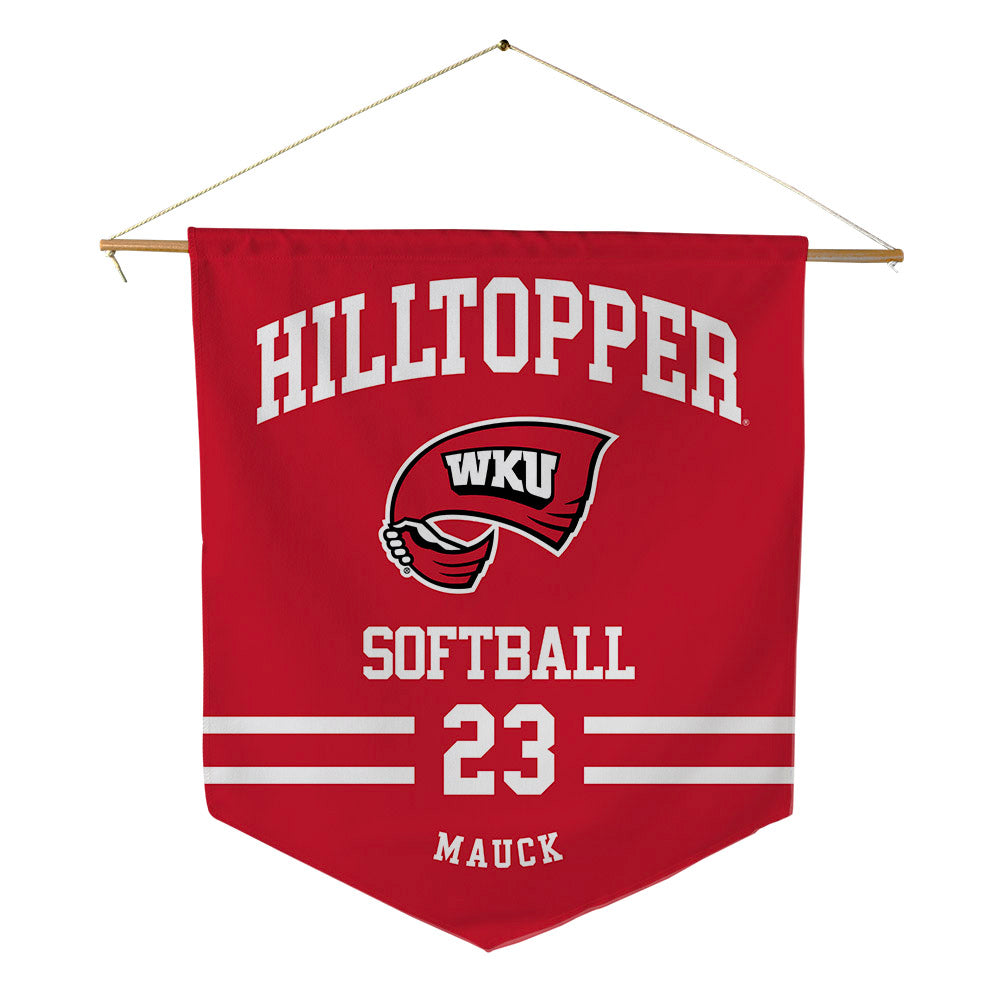 Western Kentucky - NCAA Softball : Anna Mauck - Pennant - 18" x 21"-0