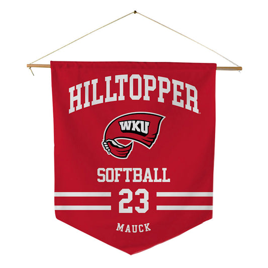 Western Kentucky - NCAA Softball : Anna Mauck - Pennant - 18" x 21"-0