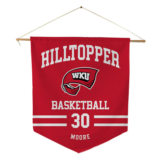 Western Kentucky - NCAA Men's Basketball : Teagan Moore - Pennant - 18" x 21"-0