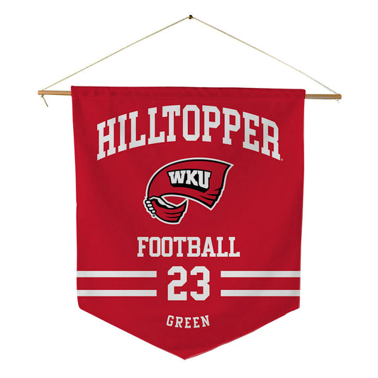 Western Kentucky - NCAA Football : Korbyn Green - Pennant - 18" x 21"-0