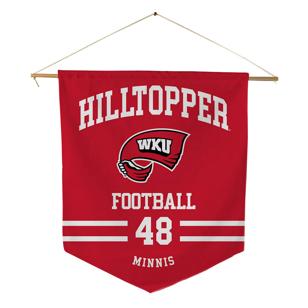 Western Kentucky - NCAA Football : Zsacari Minnis - Pennant - 18" x 21"-0