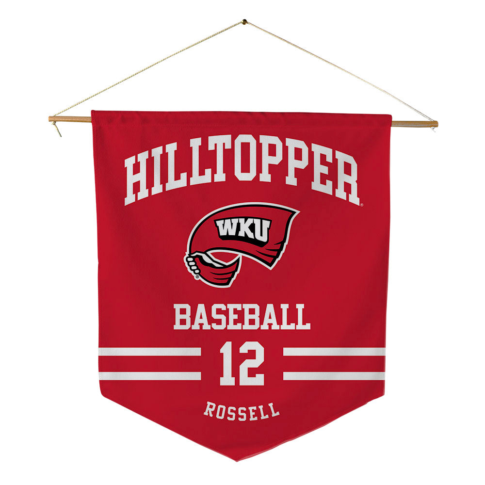 Western Kentucky - NCAA Baseball : Elliott Rossell - Pennant - 18" x 21"-0