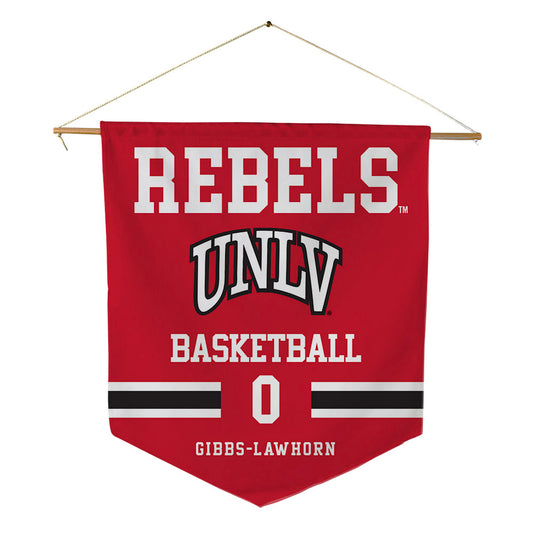 UNLV - NCAA Men's Basketball : Dra Gibbs-Lawhorn - Pennant - 18" x 21"-0
