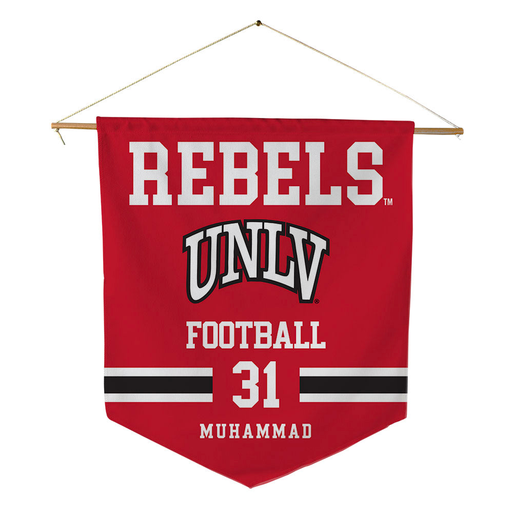 UNLV - NCAA Football : Yasir Muhammad - Pennant - 18" x 21"-0