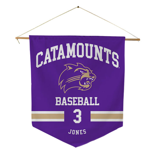 Western Carolina - NCAA Baseball : jaylen jones - Pennant - 18" x 21"-0