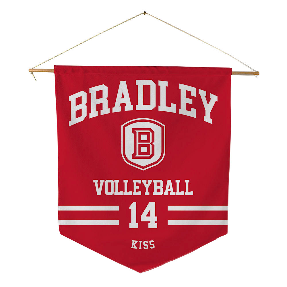 Bradley - NCAA Women's Volleyball : Anna Kiss - Pennant - 18" x 21"-0