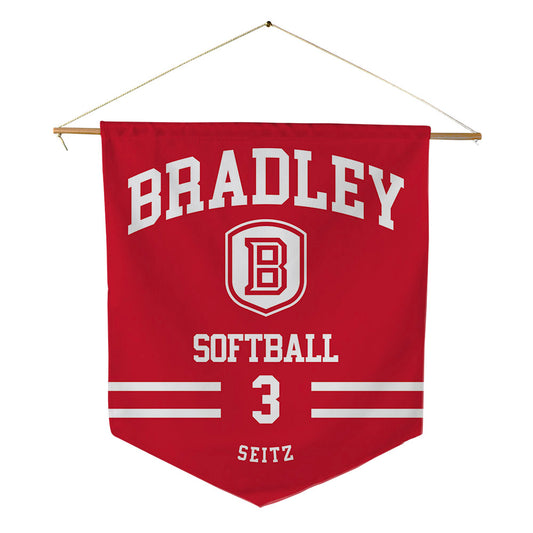 Bradley - NCAA Softball : Brynna Seitz - Pennant - 18" x 21"-0