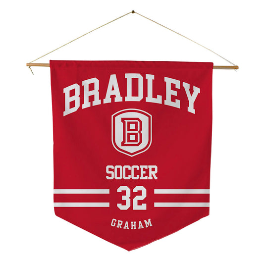 Bradley - NCAA Men's Soccer : Thomas Graham - Pennant - 18" x 21"-0