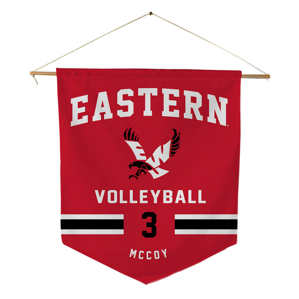 Eastern Washington - NCAA Women's Volleyball : Quincey McCoy - Pennant - 18" x 21"-0